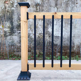 32-1/4 Inches Straight Flat Facemount Grooved Aluminum Balusters with Screws (50-Pack)