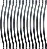 32-1/4 Inches Arc Arch Style Facemount Grooved Aluminum Balusters with Screws (50-Pack)