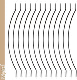 32-1/4 Inches Arc Arch Style Facemount Grooved Aluminum Balusters with Screws (25-Pack)