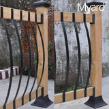 32-1/4 Inches Arc Arch Style Facemount Grooved Aluminum Balusters with Screws (50-Pack)