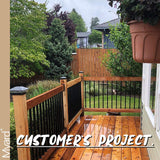 32-1/4 Inches Straight Flat Facemount Plain Aluminum Balusters with Screws (50-Pack)