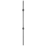 Double Knuckle 1/2 Inches Square Iron Stair Balusters, 44 Inches 10-Pack (Satin Black)