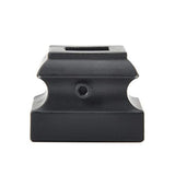 Flat Shoes with Screw for 1/2 Inches Square Iron Stair Balusters, 44 Inches 10-Pack (Satin Black)