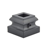 Flat Shoes with Screw for 1/2 Inches Square Iron Stair Balusters, 44 Inches 10-Pack (Satin Black)