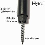Classic Round Baluster Line Level Connectors 100-pack with Screws for Deck Handrail Railing Fencing