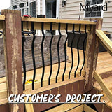 32-1/4 Inches Heavy Duty Baroque Curve Facemount Iron Balusters with Screws (25-Pack)