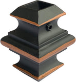 Attachable Baluster Knuckles with Screw for Indoor Square Stair Iron Balusters (1/2"x1/2"), 10-Pack (Satin Black + Oil-Rubbed Copper)