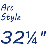 32-1/4 Inches Arc Arch Style Facemount Grooved Aluminum Balusters with Screws (50-Pack)