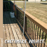 29 Inches Hollow Round Grooved Aluminum Balusters (50-Pack)