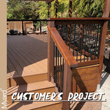 29 Inches Hollow Round Grooved Aluminum Balusters (50-Pack)