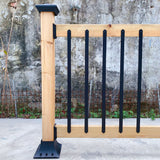 32-1/4 Inches Straight Flat Facemount Plain Aluminum Balusters with Screws (50-Pack)