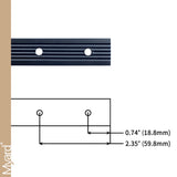 32-1/4 Inches Baroque Curve Facemount Plain Aluminum Balusters with Screws (50-Pack)