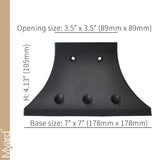 4x4 (Actual 3.5x3.5) Inches Post Base Cover Skirt Flange w/Screws for Deck Porch Handrail Railing Support Trim