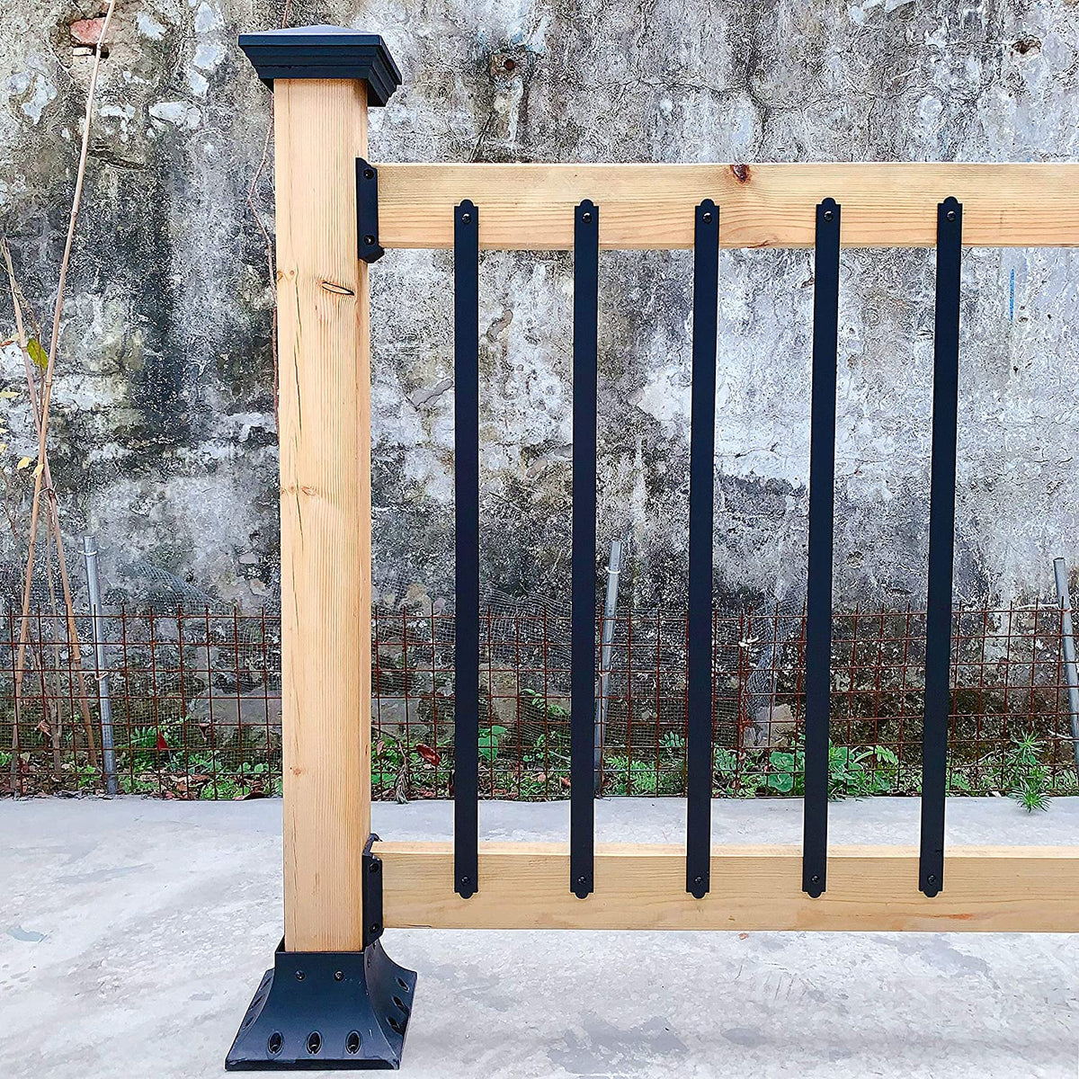 29-1/2 Inches Straight Flat Facemount Grooved Aluminum Balusters with ...