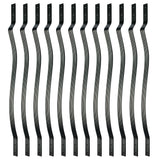 32-1/4 Inches Baroque Curve Facemount Grooved Aluminum Balusters with Screws (25-Pack)