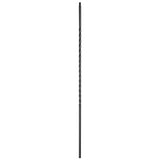 Long Twist 1/2 Inches Square Iron Stair Balusters, 44 Inches 10-Pack (Satin Black)