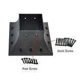 PNP114040 4x4 (Actual 3.5x3.5) Inches Post Base Cover Skirt Flange with Screws for Deck Porch Handrail Railing Support Trim Anchor (Qty 24, Black)