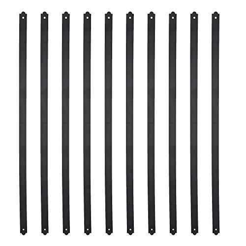 32-1/4 Inches Heavy Duty Straight Flat Facemount Iron Balusters with Screws (25-Pack)