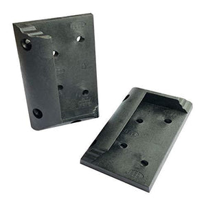PNP11145 Angled (for 30 to 60 Degree) Railing Connectors with Screws for 2x4 Inches (Actual 1.5x3.5 Inches) Inclined Stair Wood Handrail (1 Pair, Black)