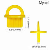 DJS5.2 13/64 Inches Deck Board Jig Spacer Rings for Pressure Treated, Composite, PVC, Plank, Hardwood Decking Tool (Yellow, 20-Pack)