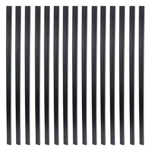 38 Inches Heavy Duty Rectangle Facemount Iron Balusters with Screws (25-Pack)