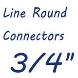 Classic Round Baluster Line Level Connectors 50-Pack with Screws for Deck Handrail Railing Fencing