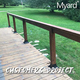 Myard 4x4 (Actual 3.5x3.5) Inches Post Base Cover Skirt Flange w/Screws for Deck Porch Handrail Railing Support Trim - PayandPack.com