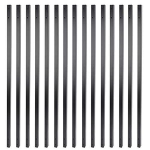 42 Inches Heavy Duty Estate Hollow Square Facemount Iron Balusters with Screws (25-Pack)