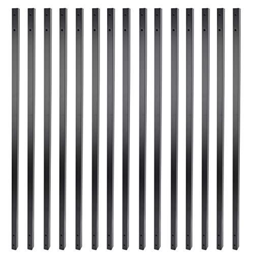 42 Inches Heavy Duty Estate Hollow Square Facemount Iron Balusters with Screws (25-Pack)