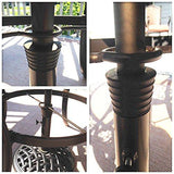 MP UW38-DBR Umbrella Cone Wedge Spacer fits Patio Table Hole Opening or Base 1.8 to 2.4 Inch, Umbrella Pole Diameter 1 1/2" (38mm, Dark Brown)