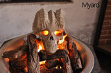 Fireproof Demon Fire Pit Skull Gas Log (Black Demon Skull, 1-Pack)