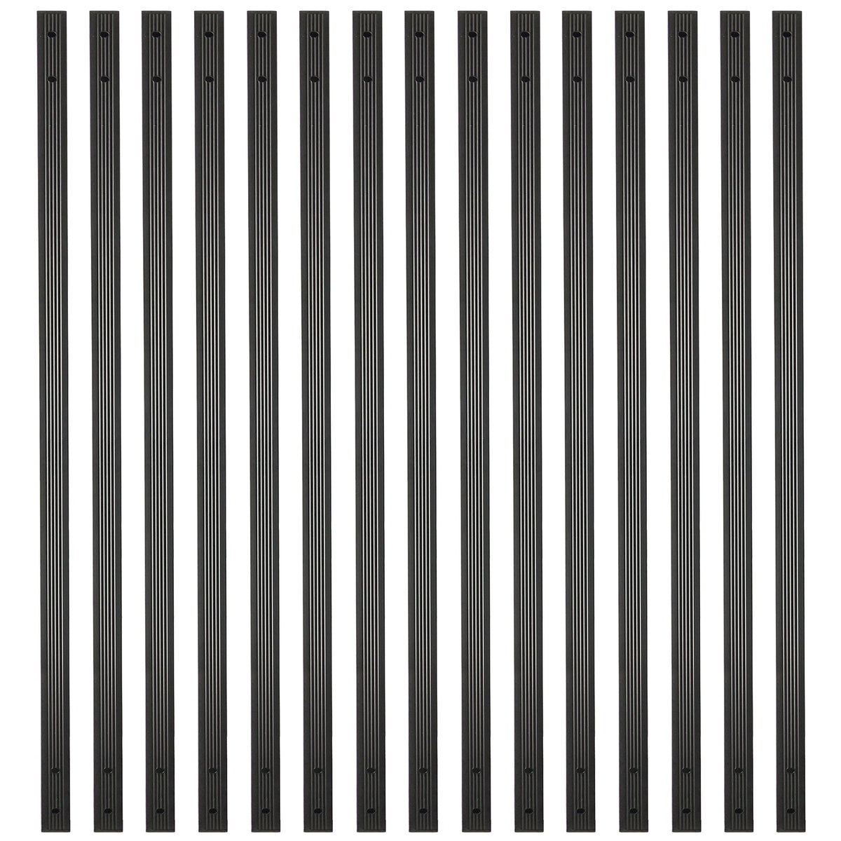 38 Inches Rectangle Facemount Grooved Aluminum Balusters with Screws ...