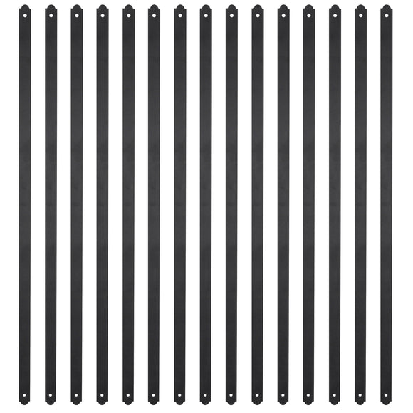 32-1/4 Inches Straight Flat Facemount Plain Aluminum Balusters with Screws (25-Pack)