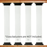 Myard Level Baluster Connectors for Deck Scenic Frontier Glass Balusters (10-Pack, for Thickness: 5/16", Width: 4")