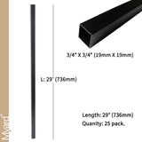 29 Inches Estate Square Iron Balusters (25-Pack)