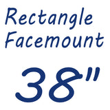 38 Inches Rectangle Facemount Plain Aluminum Balusters with Screws (50-Pack)